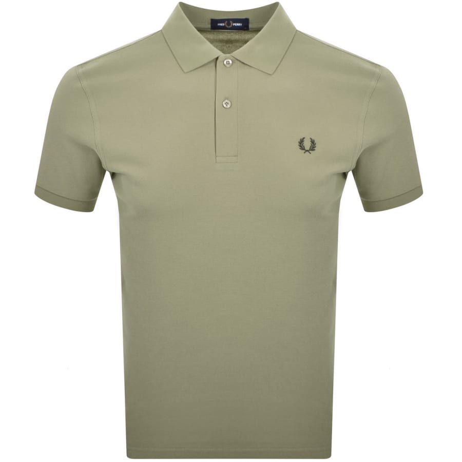 【FRED PERRY】FOOTBALL COLLAR SHIRT Fred Perry Polo T Shirt Olive Green | Mainline Menswear